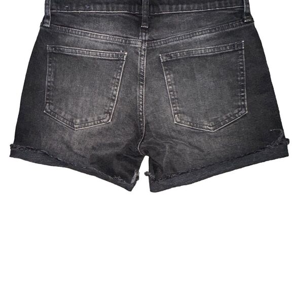 GAP DENIM SHORTS PRE-OWNED WITH RAW HEM SIZE 25 REGULAR ZIPPER CLOSING - Picture 2 of 3